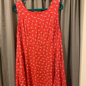 Torrid floral print back zip dress size 20